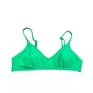 AERIE Kelly Green Scoop Padded Skimpy Bikini Top Adjustable Strap Women’s Sz Sml